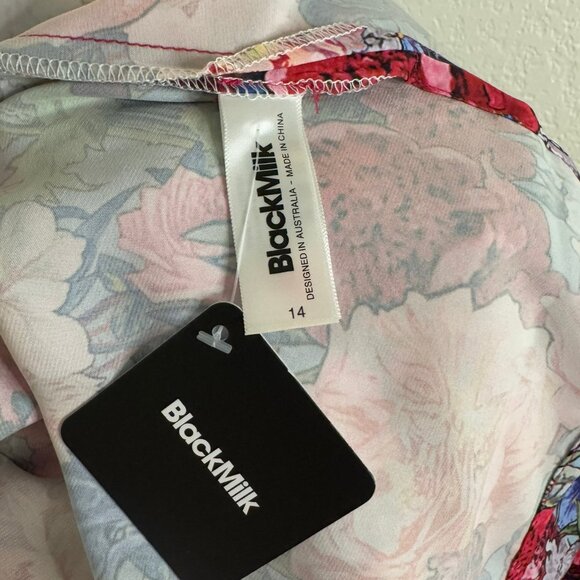 Fragrance Of Violets  Pink red Art Nouveau Sleeveless blouse NWT - Picture 5 of 6